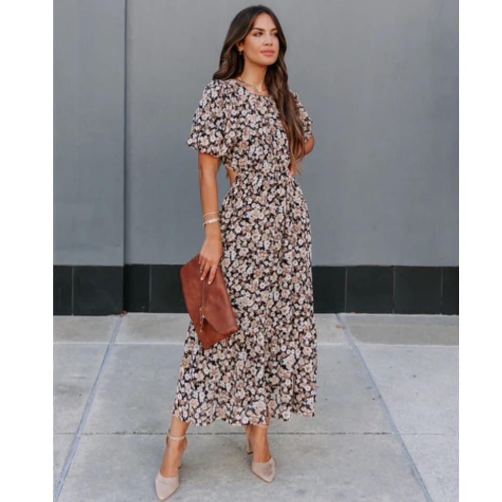 Vici | By the river | Bristol Floral Cutout Maxi Dress | Size Small